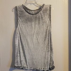 Sheer distressed top worn ONCE XL